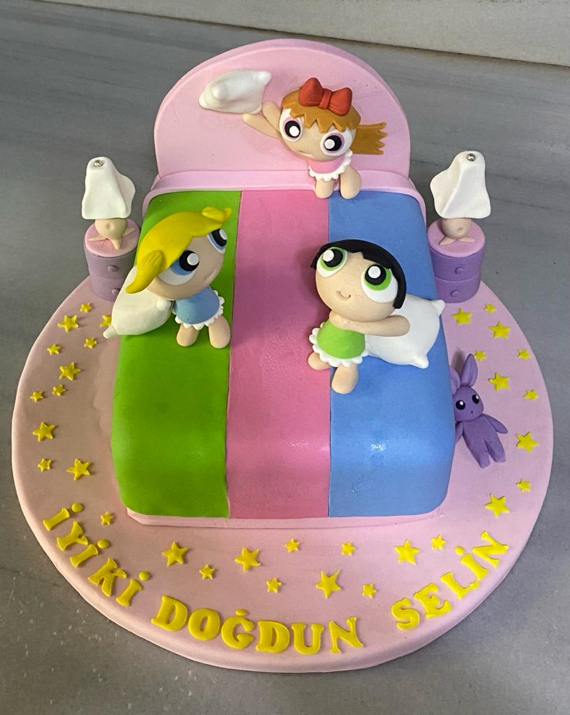Powerpuff Girls Temalı Pasta